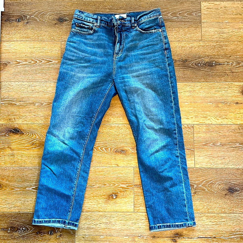 Loft straight crop high rise jeans